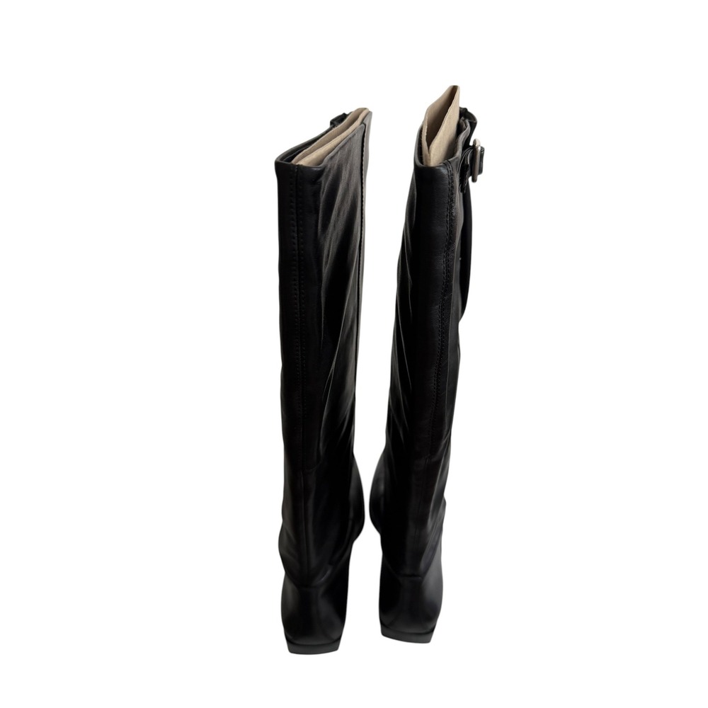 NWT Vagabond Shoemakers Nella Black Leather Square Toe Tall Boots EU 37 US 7 - Picture 7 of 10